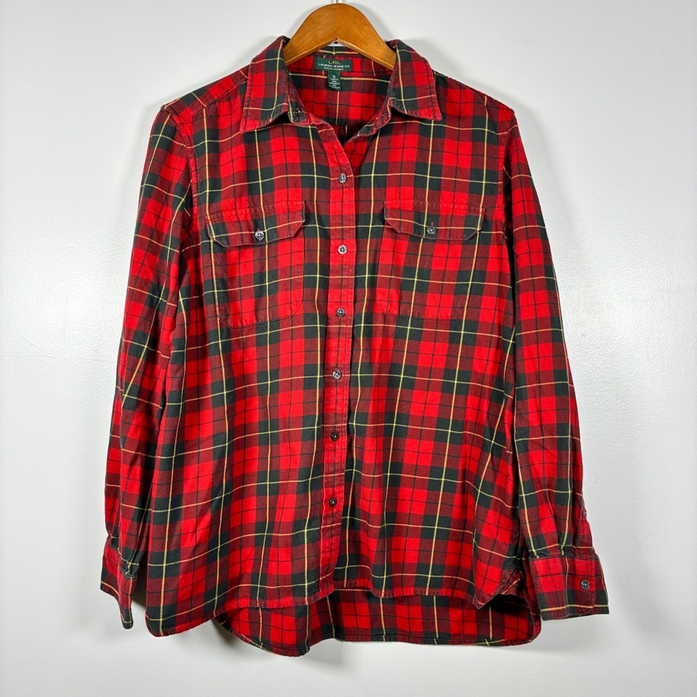 Lauren Jeans Ralph Lauren Button Down XL Plaid Cabin Gorp Classic Fall Outdoor